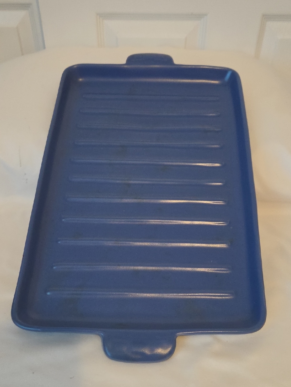 Longaberger Flameware Blue Grill Pan Cookware.